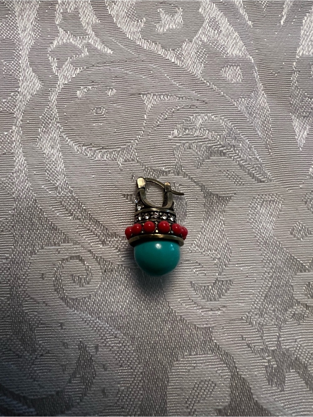 HEIDI DAUS TURQUOISE AND CORAL EARRINGS - Picture 2 of 3